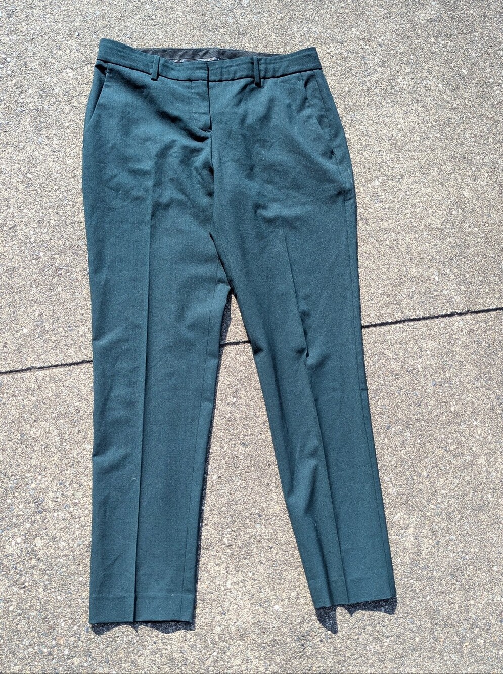Theory | Testra 2B Virgin Wool Pant Women's Size 6 Forest Emerald Green Ankle